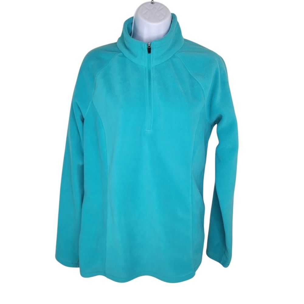 Cabela's Teal Quarter-Zip Fleece Pullover Jacket Size Large